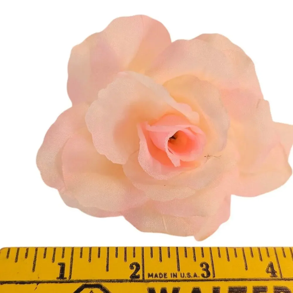 Blush Pink Silk Artificial Rose Heads Wedding Craft 4